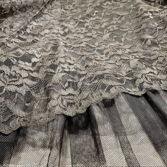 Vintage New Leaf by Samir Dress Small Black Cocktail Evening Party Tulle Y2K - Picture 10 of 15